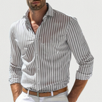 Rivaclo | Men's long-sleeve striped shirt – slim fit design