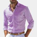 Rivaclo | Men's long-sleeve striped shirt – slim fit design
