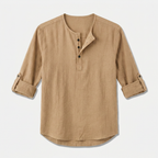 Rivaclo | Homme chemise unie manches longues – style lin