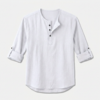 Rivaclo | Homme chemise unie manches longues – style lin