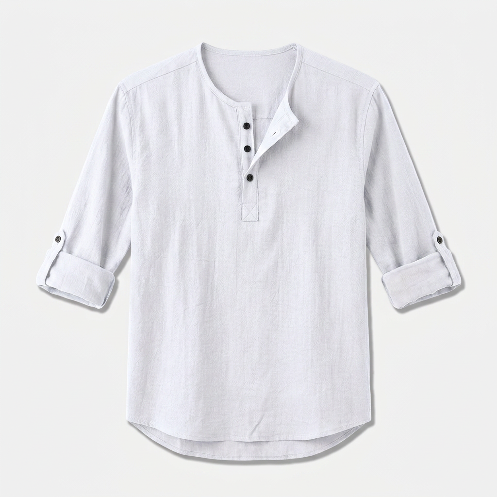 Rivaclo | Homme chemise unie manches longues – style lin