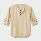 Rivaclo | Homme chemise unie manches longues – style lin