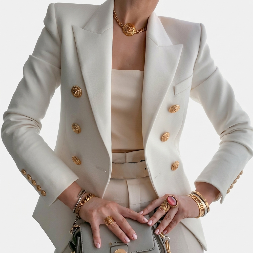 Rivaclo | Women's Structured Short Blazer – Fitted Design