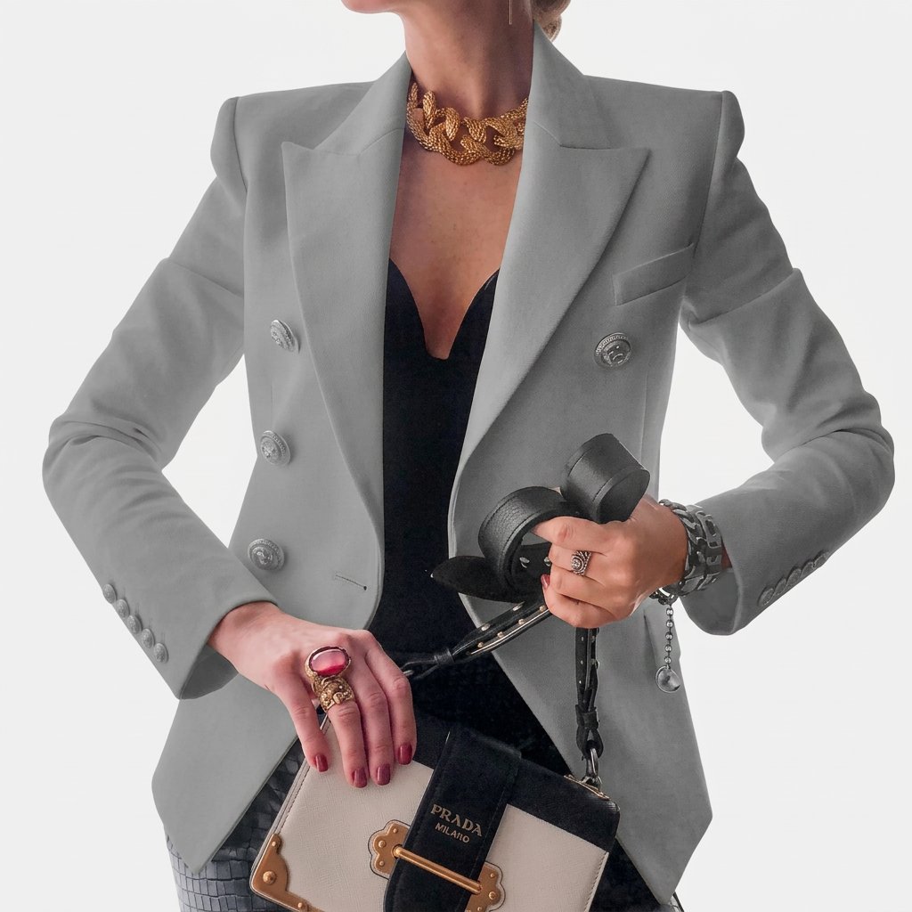 Rivaclo | Women's Structured Short Blazer – Fitted Design