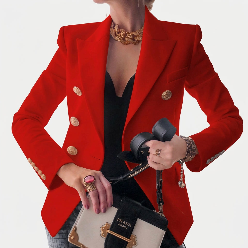 Rivaclo | Women's Structured Short Blazer – Fitted Design