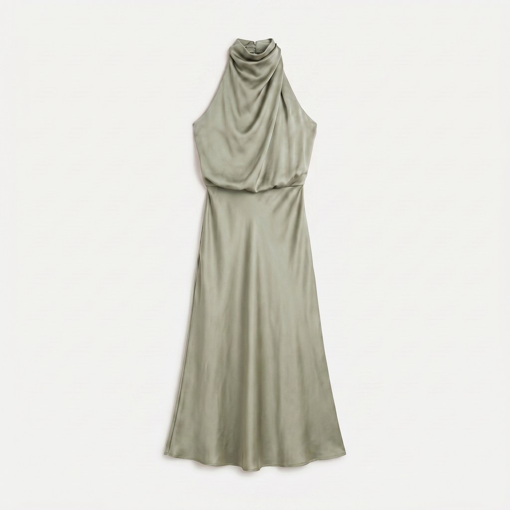 Rivaclo | Femme Robe Sans Manches Col Halter – Silhouette de Soirée Estivale