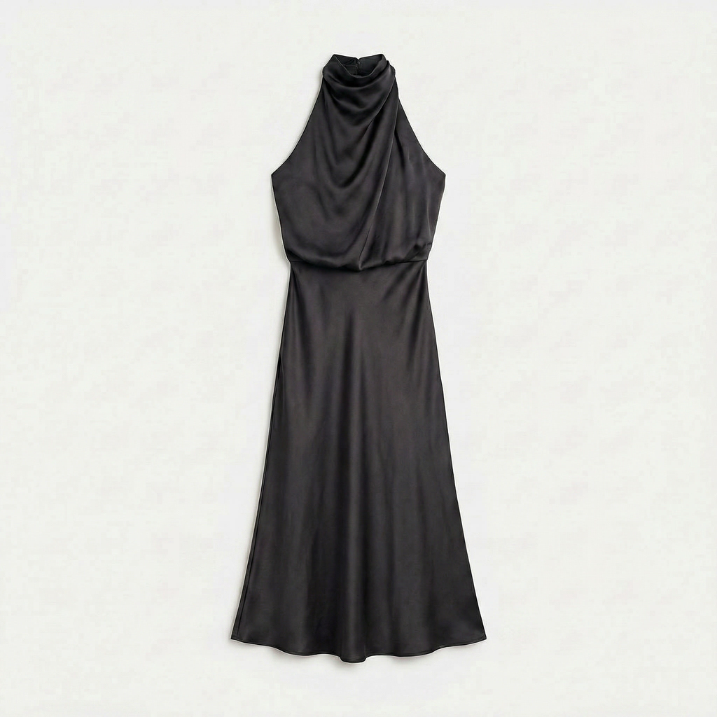 Rivaclo | Femme Robe Sans Manches Col Halter – Silhouette de Soirée Estivale
