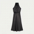 Rivaclo | Femme Robe Sans Manches Col Halter – Silhouette de Soirée Estivale