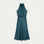 Rivaclo | Femme Robe Sans Manches Col Halter – Silhouette de Soirée Estivale
