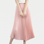 Rivaclo | Femme Jupe Plissée Longueur Mi-Mollet – Taille Haute
