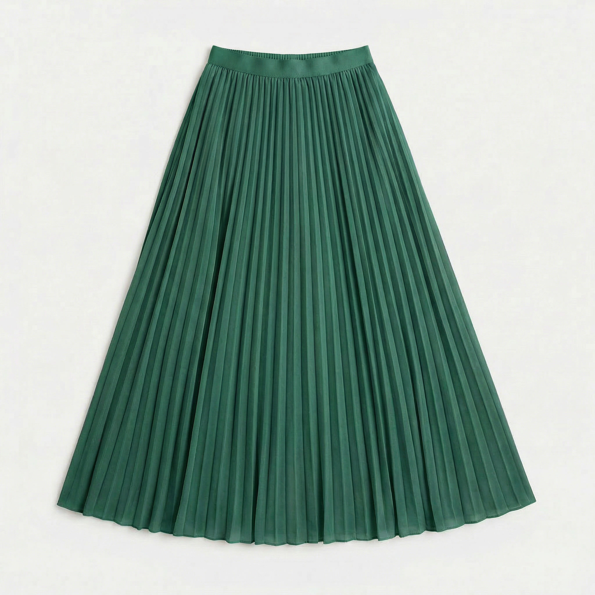 Rivaclo | Femme Jupe Plissée Longueur Mi-Mollet – Taille Haute