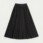 Rivaclo | Femme Jupe Plissée Longueur Mi-Mollet – Taille Haute