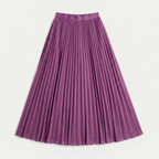 Rivaclo | Femme Jupe Plissée Longueur Mi-Mollet – Taille Haute