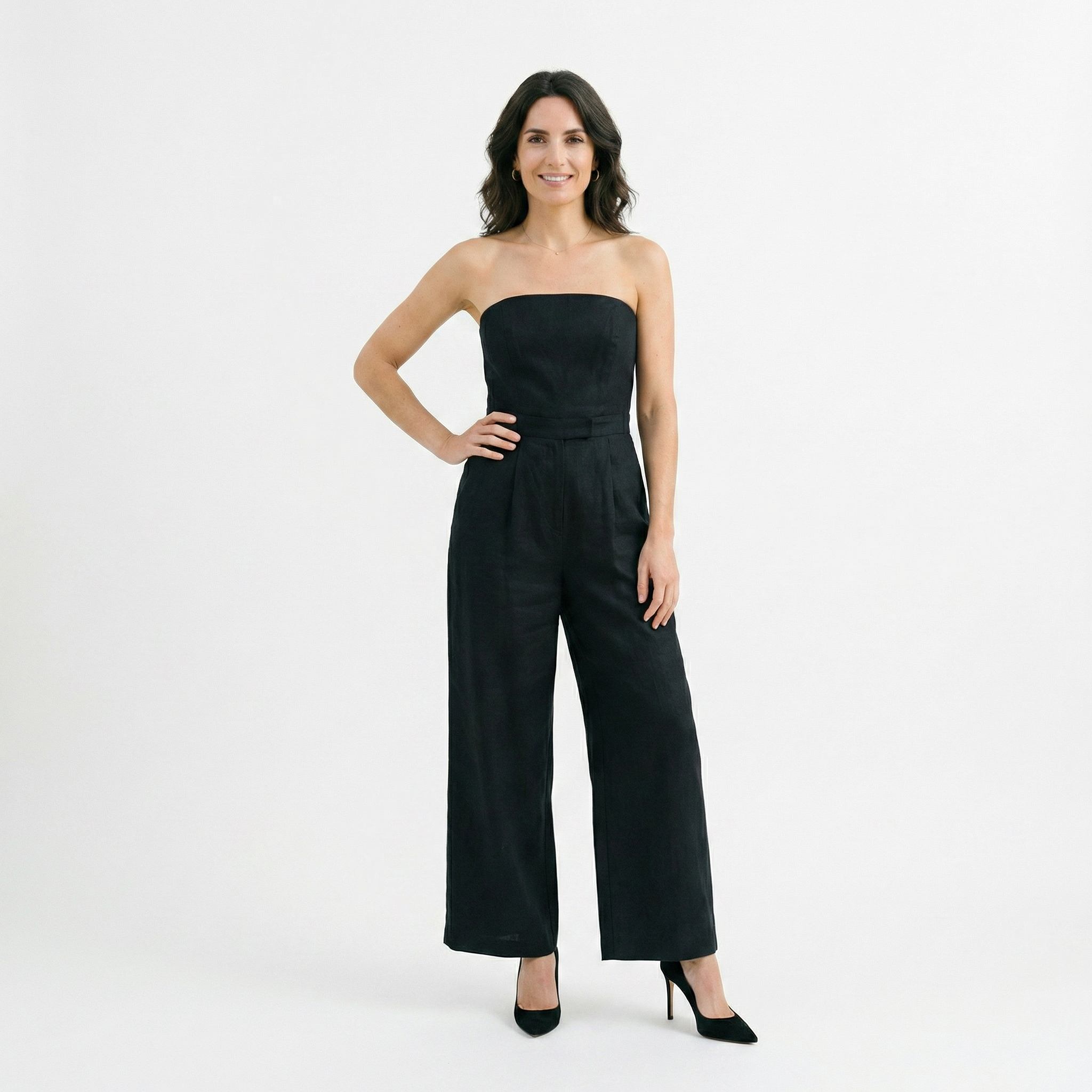 Rivaclo | Women's Loose Fit Strap Jumpsuit – Natural Flowing Drop