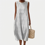Rivaclo | Femme Robe Longue Imprimée – Forme Slim Définie