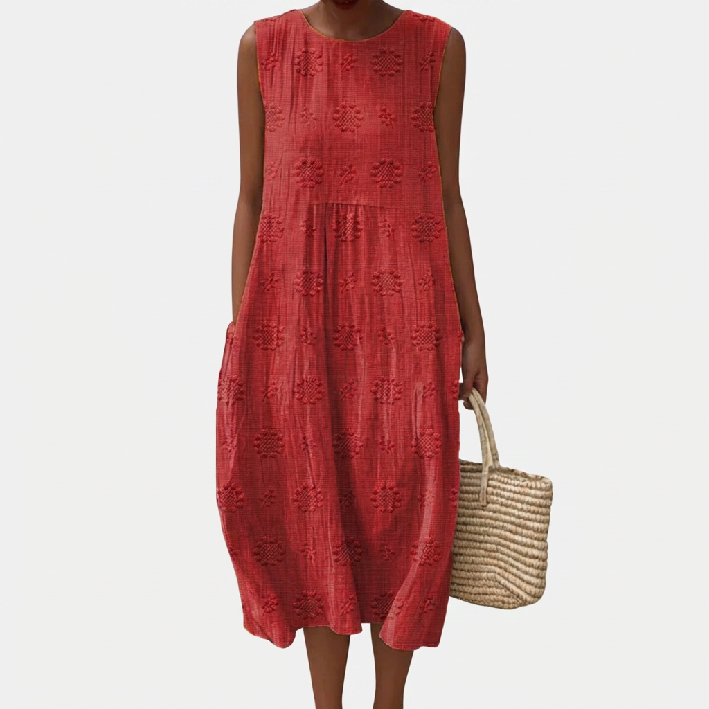 Rivaclo | Women's Long Printed Dress – Defined Slim Shape