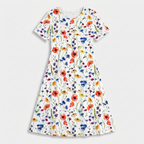 Rivaclo | Femme Robe Florale Col Rond – Midi