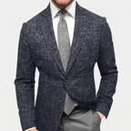 Rivaclo | Homme Blazer à Carreaux Manches Longues – Silhouette Professionnelle Nette