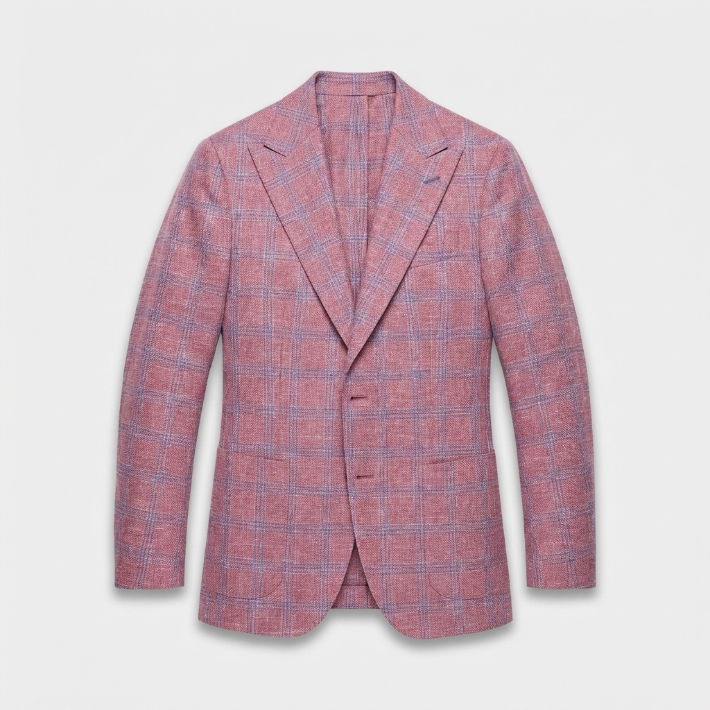 Rivaclo | Homme Blazer à Carreaux Manches Longues – Silhouette Professionnelle Nette
