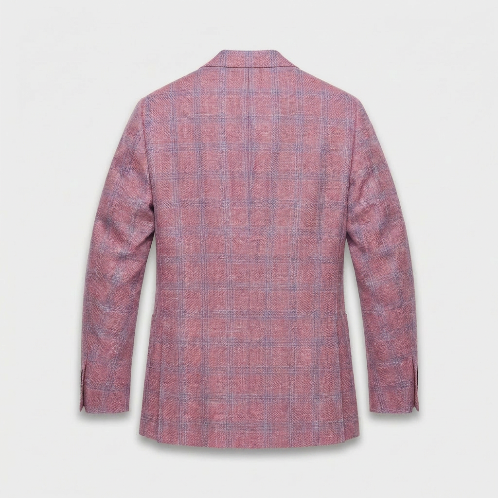 Rivaclo | Homme Blazer à Carreaux Manches Longues – Silhouette Professionnelle Nette