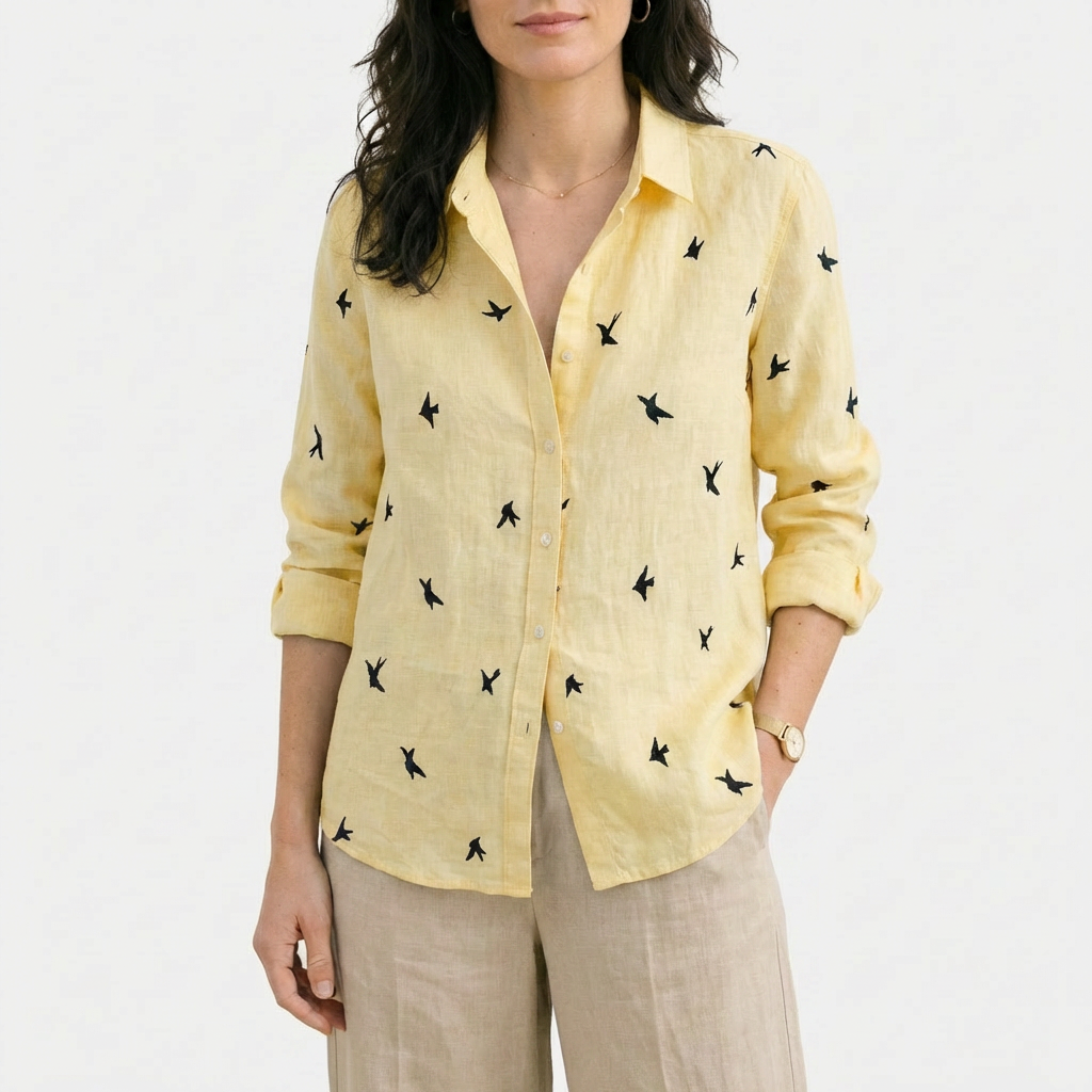 Rivaclo | Femmes chemise à manches longues boutonnée – Allure structurée