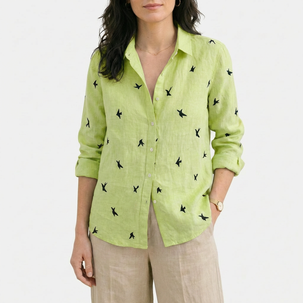 Rivaclo | Femmes chemise à manches longues boutonnée – Allure structurée