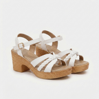 Rivaclo | Women's thick-heeled sandals – Ankle strap with buckle
