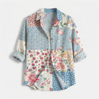 Rivaclo | Women's Floral Long Sleeve Shirt – Structured Buttoned Style