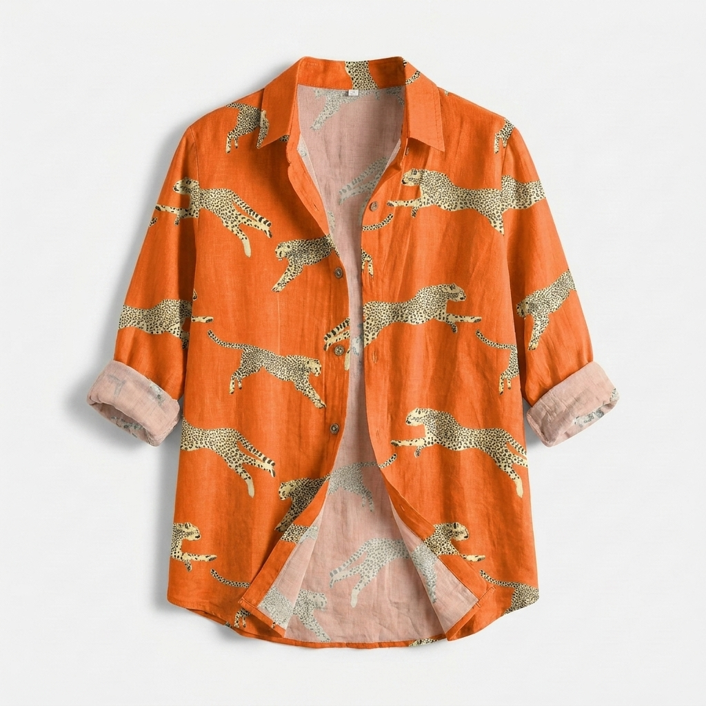 Rivaclo | Women's Floral Long Sleeve Shirt – Structured Buttoned Style
