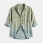 Rivaclo | Women's Floral Long Sleeve Shirt – Structured Buttoned Style