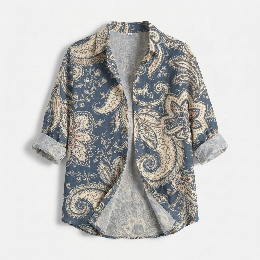 Rivaclo | Women's Floral Long Sleeve Shirt – Structured Buttoned Style