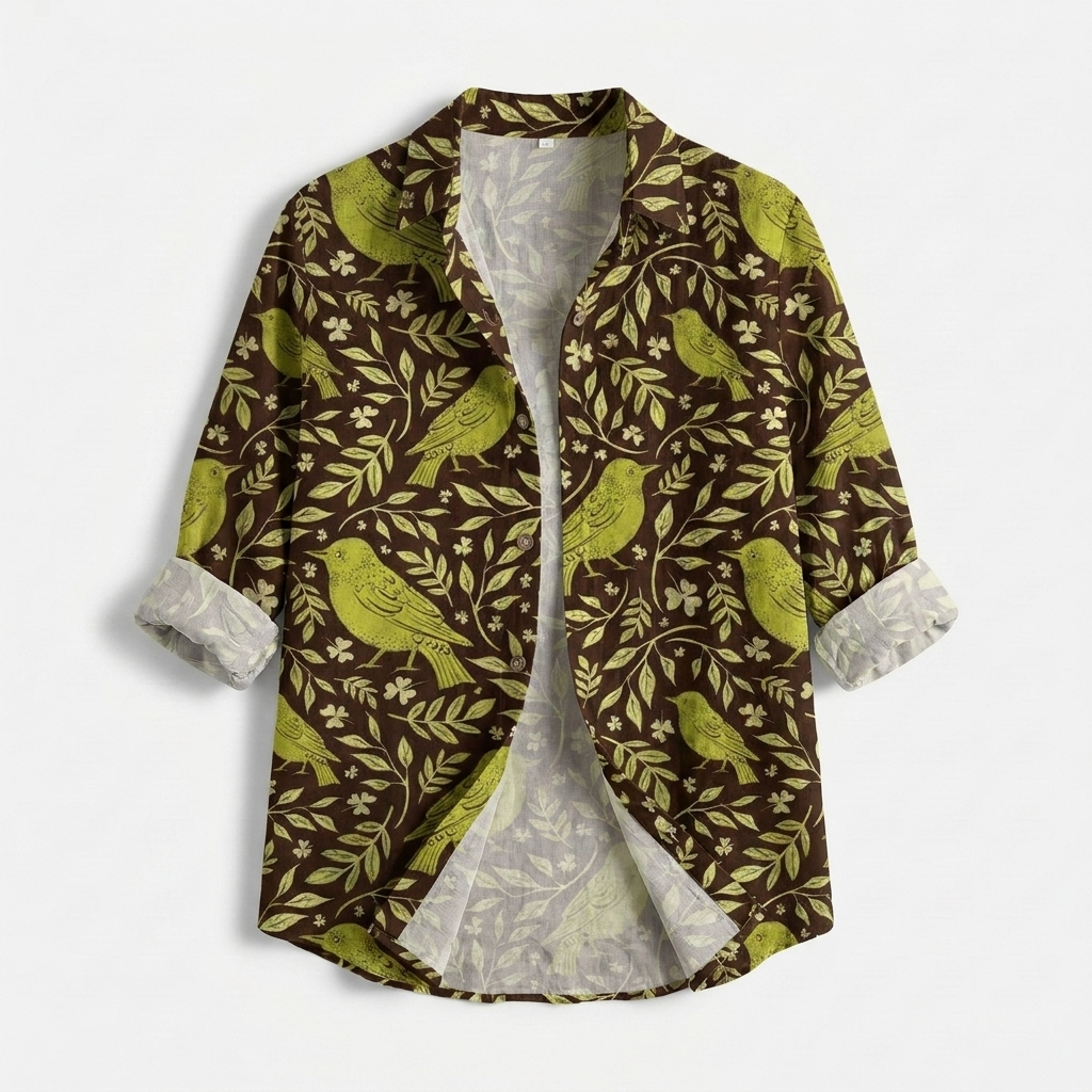 Rivaclo | Women's Floral Long Sleeve Shirt – Structured Buttoned Style