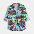 Rivaclo | Women's Floral Long Sleeve Shirt – Structured Buttoned Style