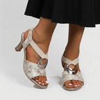 Rivaclo | Women's High Heeled Sandals – Metallic Buckle Detail