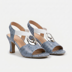 Rivaclo | Women's High Heeled Sandals – Metallic Buckle Detail