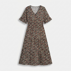 Rivaclo | Femme Robe Col V – Silhouette Fluide Raffinée