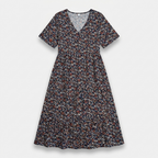 Rivaclo | Femme Robe Col V – Silhouette Fluide Raffinée