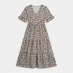 Rivaclo | Femme Robe Col V – Silhouette Fluide Raffinée