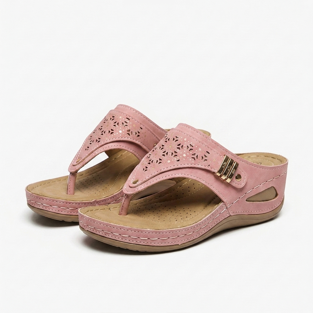 Rivaclo | Women's Platform Wedge Sandals – Structured Strap Silhouette