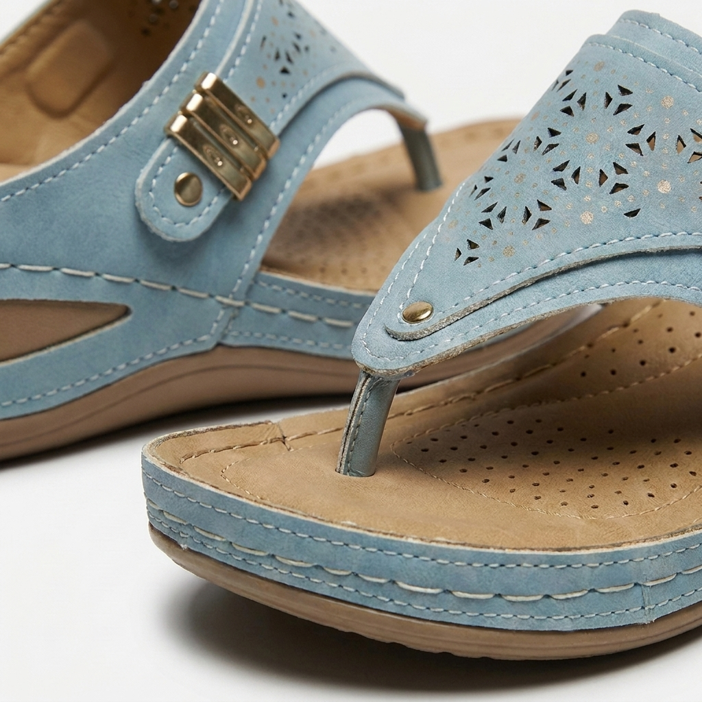 Rivaclo | Women's Platform Wedge Sandals – Structured Strap Silhouette