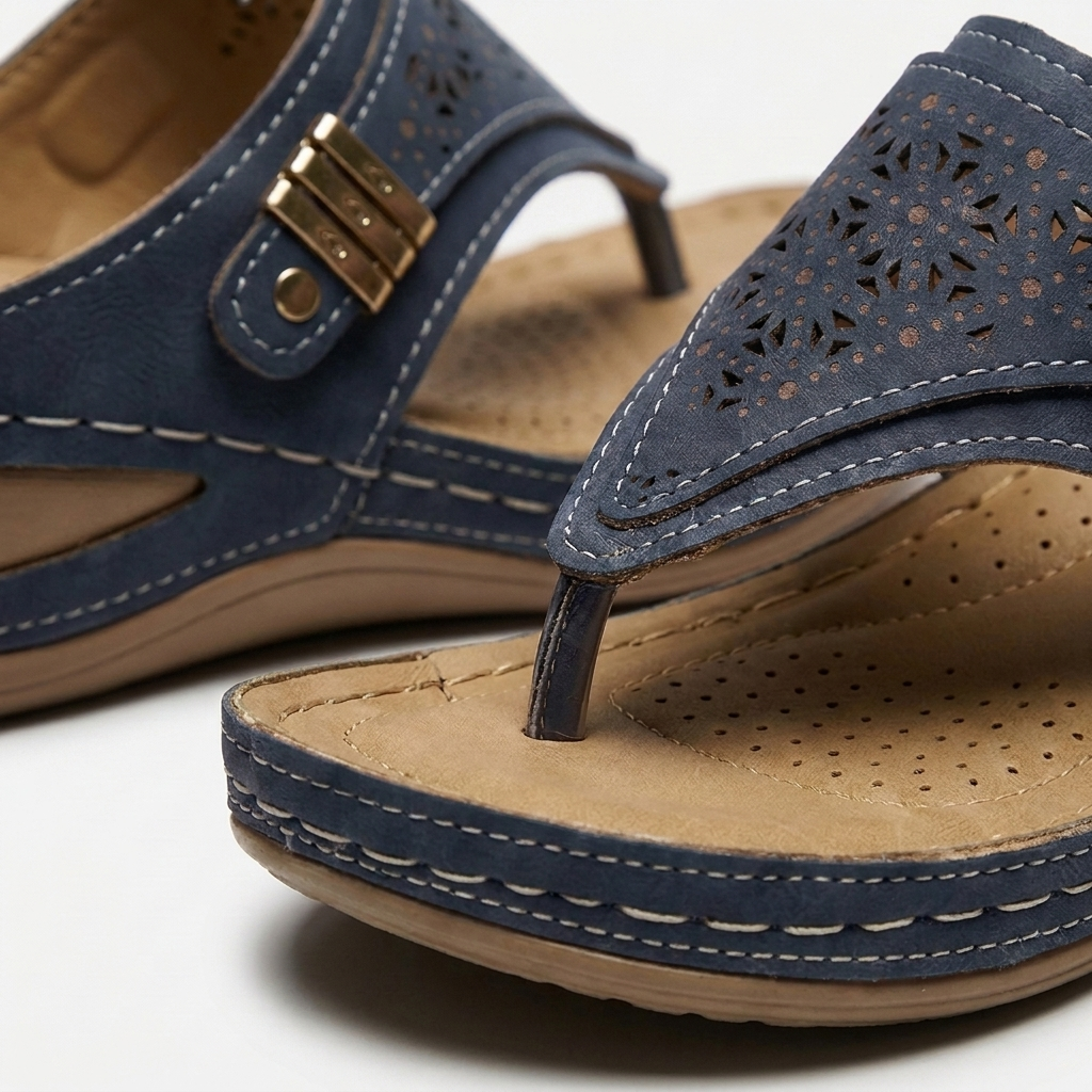 Rivaclo | Women's Platform Wedge Sandals – Structured Strap Silhouette