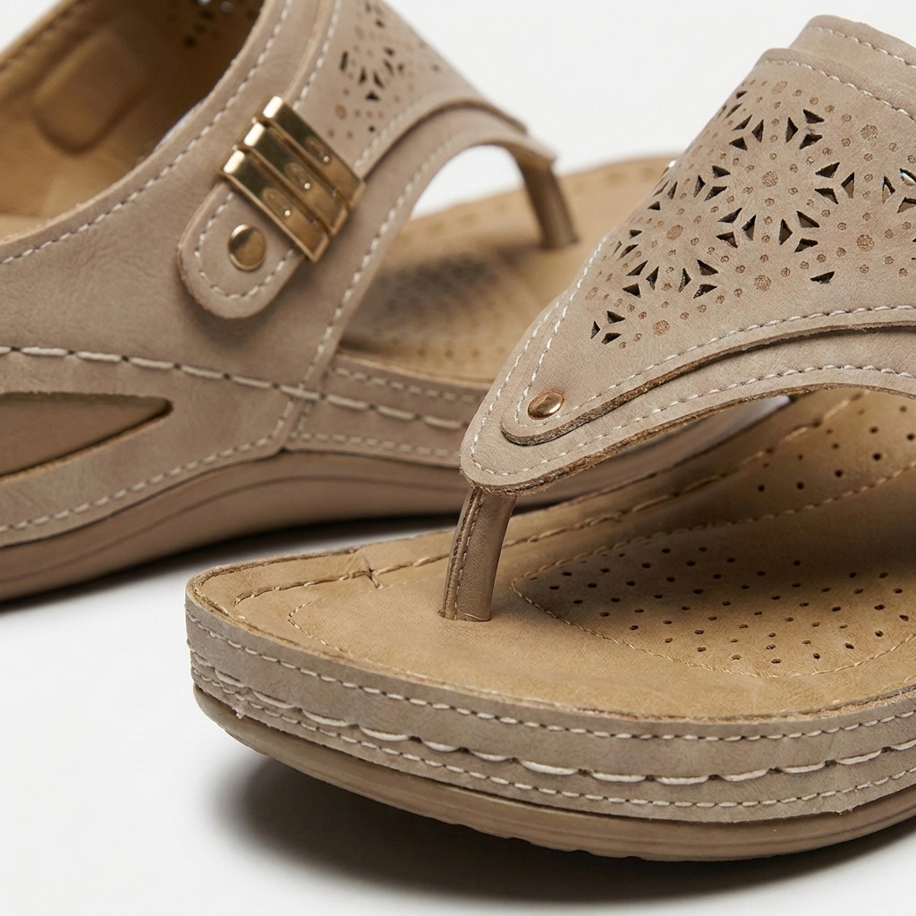 Rivaclo | Women's Platform Wedge Sandals – Structured Strap Silhouette