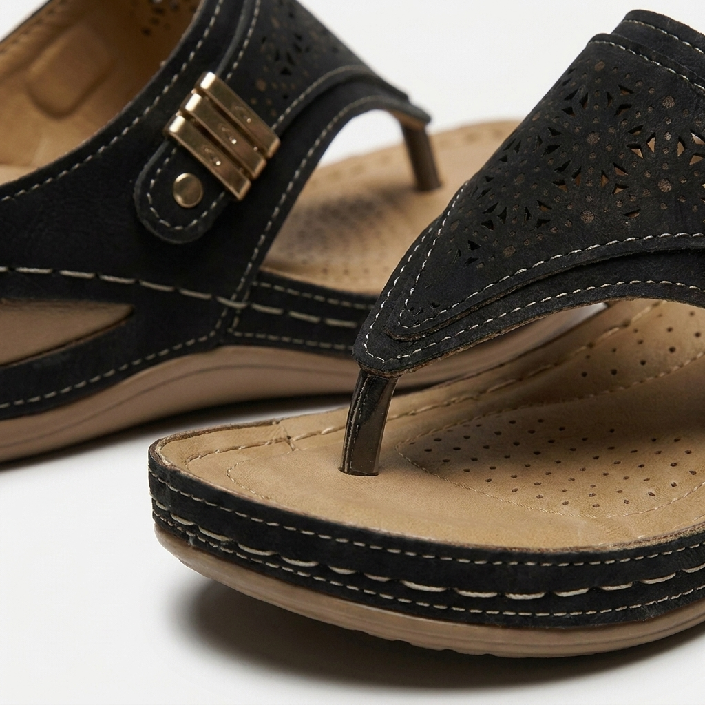 Rivaclo | Women's Platform Wedge Sandals – Structured Strap Silhouette
