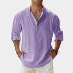 Rivaclo | Homme Shirt Manches Longues Col Montant – Ample Miniamaliste
