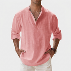 Rivaclo | Homme Shirt Manches Longues Col Montant – Ample Miniamaliste
