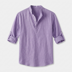 Rivaclo | Homme Shirt Manches Longues Col Montant – Ample Miniamaliste