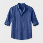 Rivaclo | Homme Shirt Manches Longues Col Montant – Ample Miniamaliste