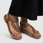 Rivaclo | Women's Floral Flip Flops – Flat Beach Bohemian Profile