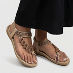 Rivaclo | Women's Floral Flip Flops – Flat Beach Bohemian Profile