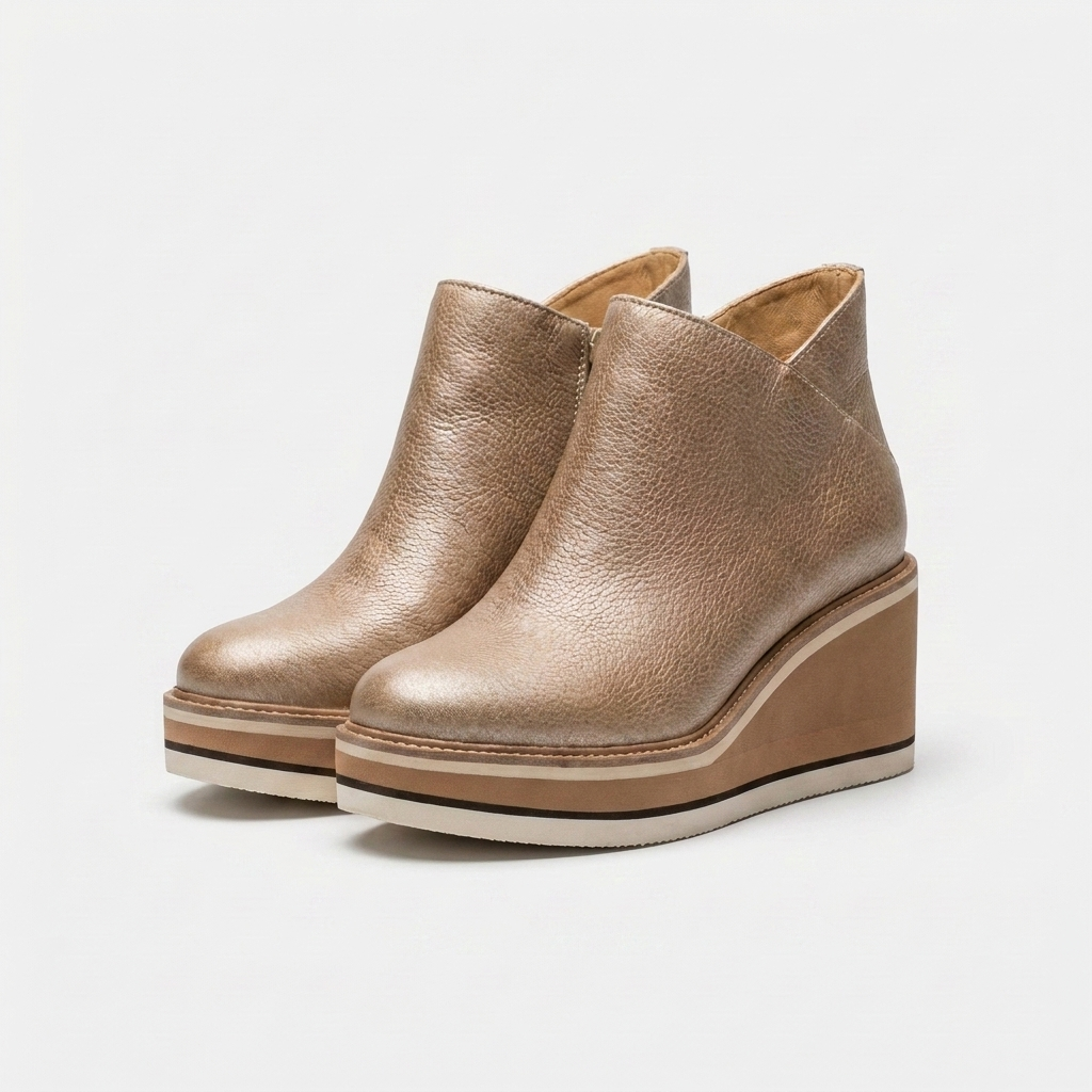 Rivaclo | Women's Wedge Ankle Boots – Low Elevated Profile